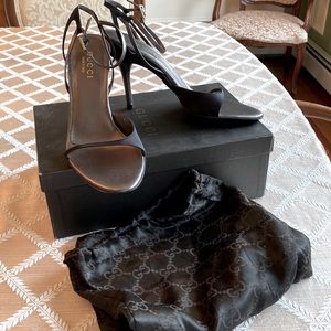 Gucci dressy Black sandal- NEW IN BOX. Size 8 1/2.